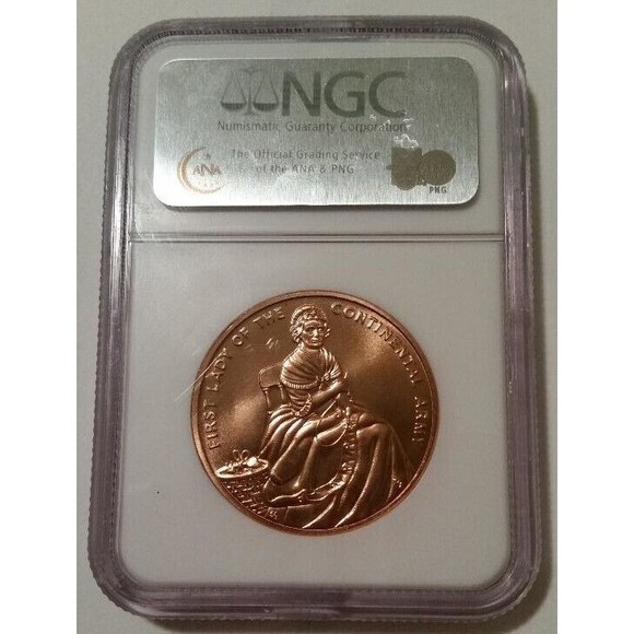 2007 Martha Washington First Spouse U.S. Mint Bronze Medal MS67 NGC - Picture 2 of 2
